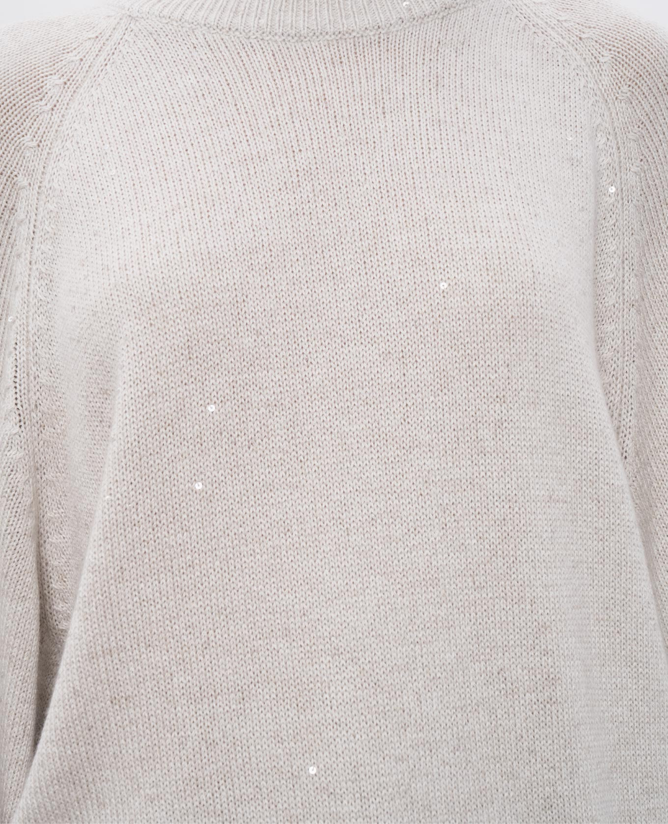 

Beige cashmere and silk sweater with sequins Brunello Cucinelli