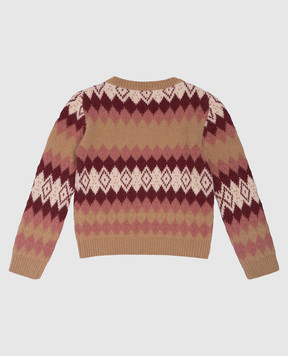 Moncler ENFANT Children's sweater made of wool with logo embroidery in a pattern J29549C00007M1241810