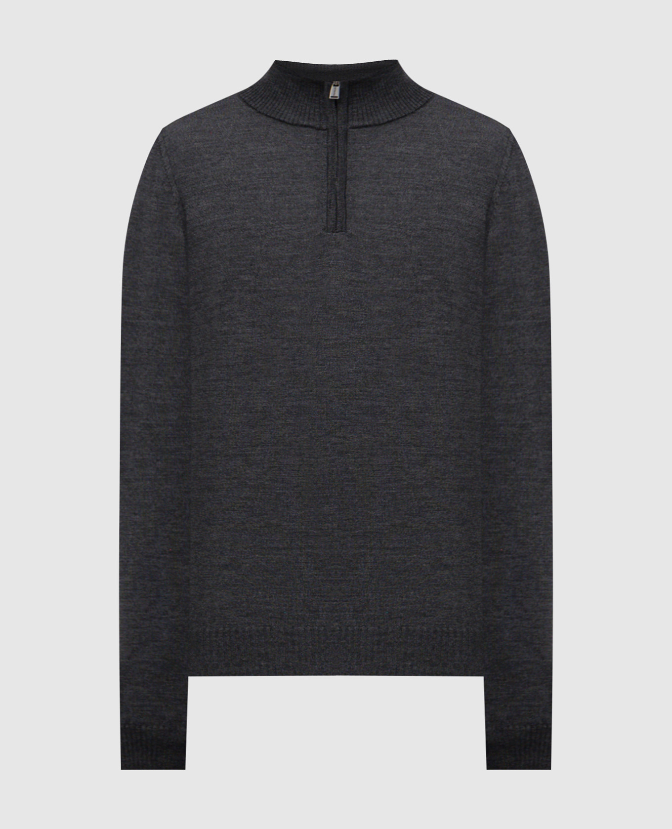 

Gray wool jumper with zipper Trussardi, Grey