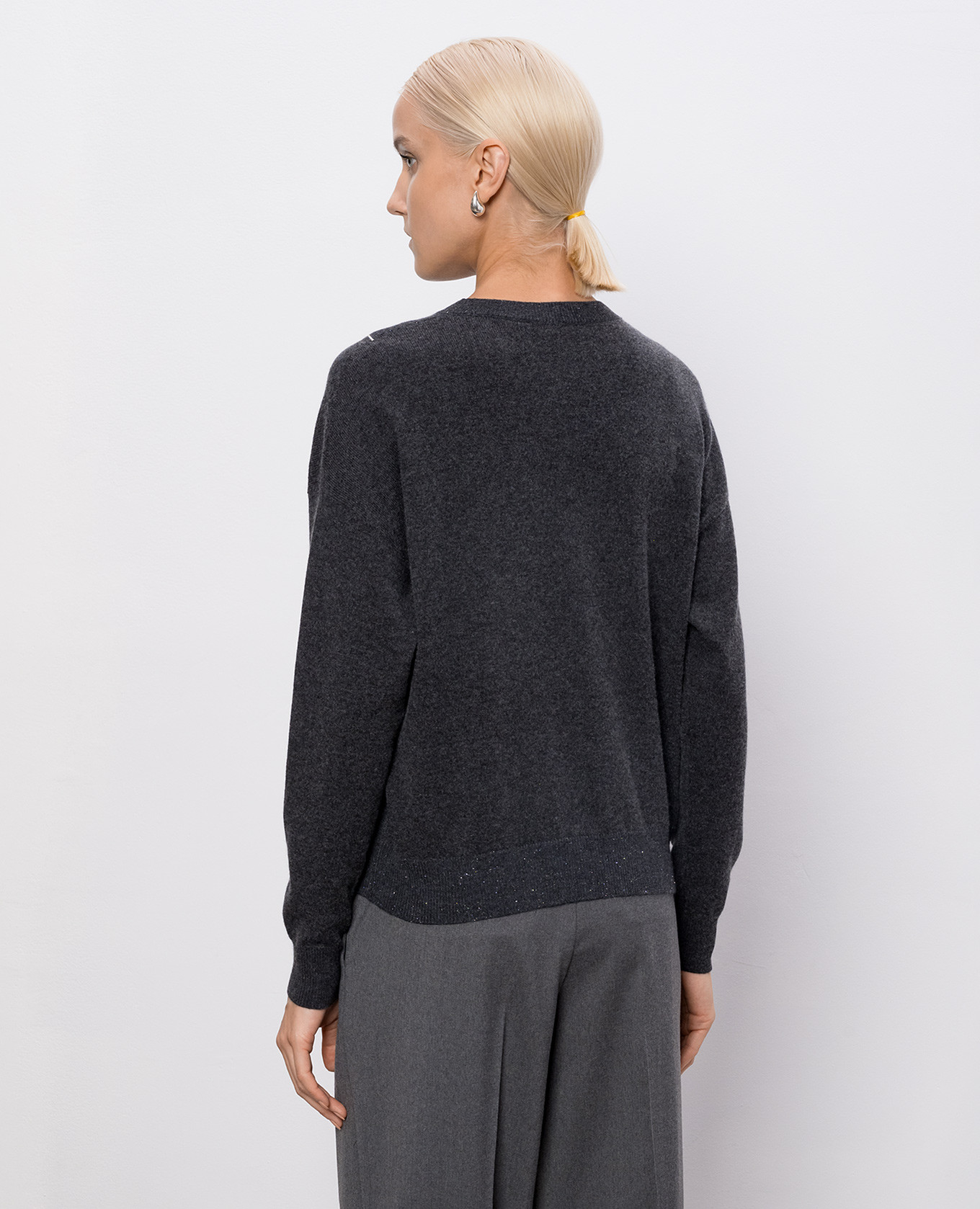 

Gray wool, silk and cashmere jumper Peserico, Grey