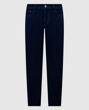 Cashmere&Whiskey Blue jeans with logo patch DENIMSTRETCH871