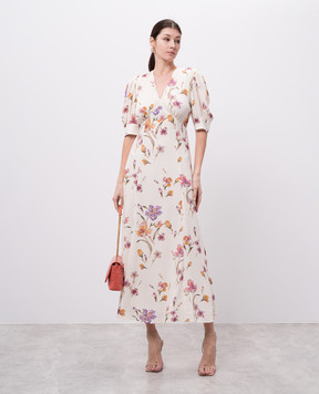 Twinset White floral print midi dress 251TP2770