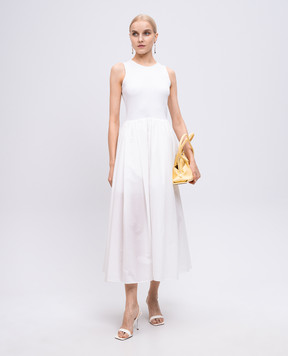 Juun.j White midi dress with logo JW5571W071