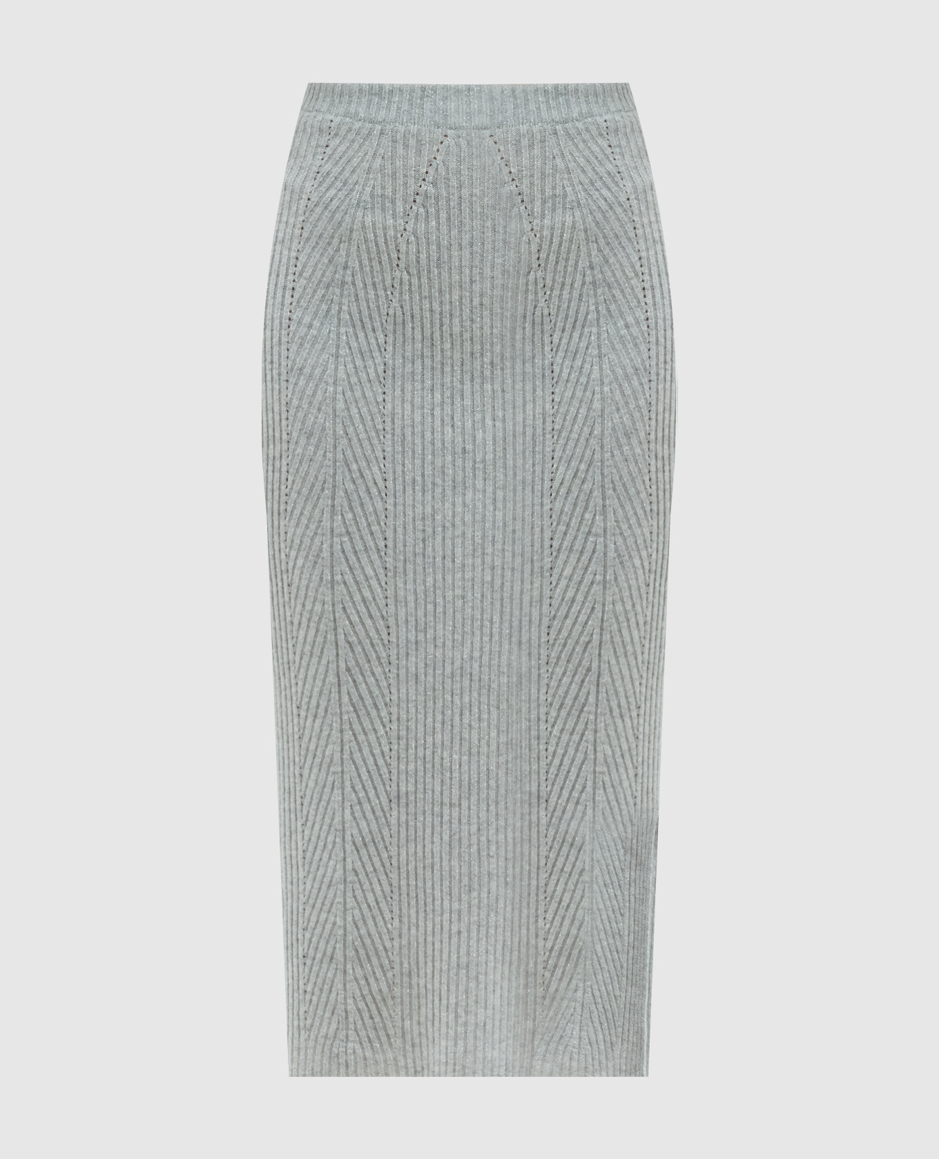 

Gray skirt with wool and cashmere with lurex Twinset, Grey