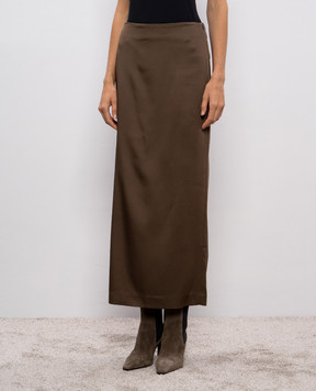 Brunello Cucinelli Brown midi skirt M0H38G3882