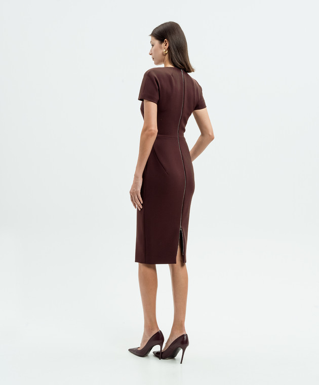 victoria beckham brown dress Victoria Beckham Draped Cami Floor-Length Dress In Bronze