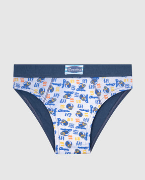 RiminiVeste Gasolino baby blue 21 print briefs with logo patch U3659