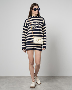 Twinset Shorts in a stripe pattern with a logo 241TP3411