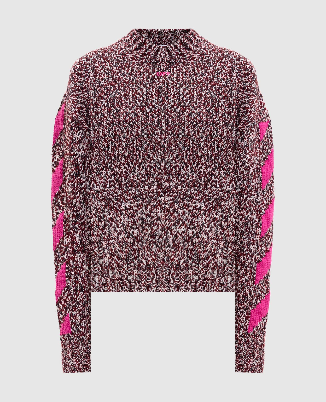 Burgundy wool sweater with Arrow pattern Off-White