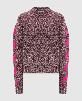 Off-White Burgundy wool sweater with Arrow pattern 2HE10JF25KNI001