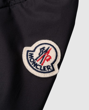 Moncler ENFANT Children's black jacket with logo patch 1A0005254A81810