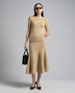 Khaite Beige skirt made of silk and cashmere 9502309K309