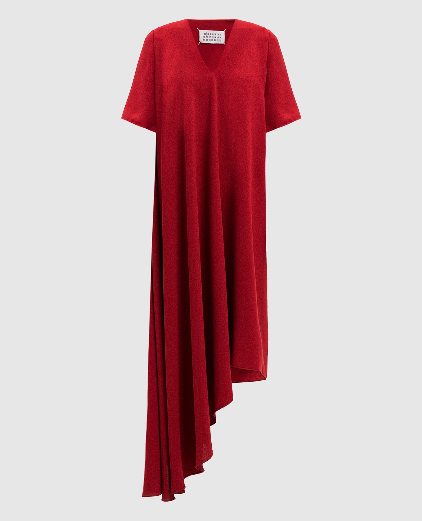 

Red dress of asymmetrical cut Maison Margiela