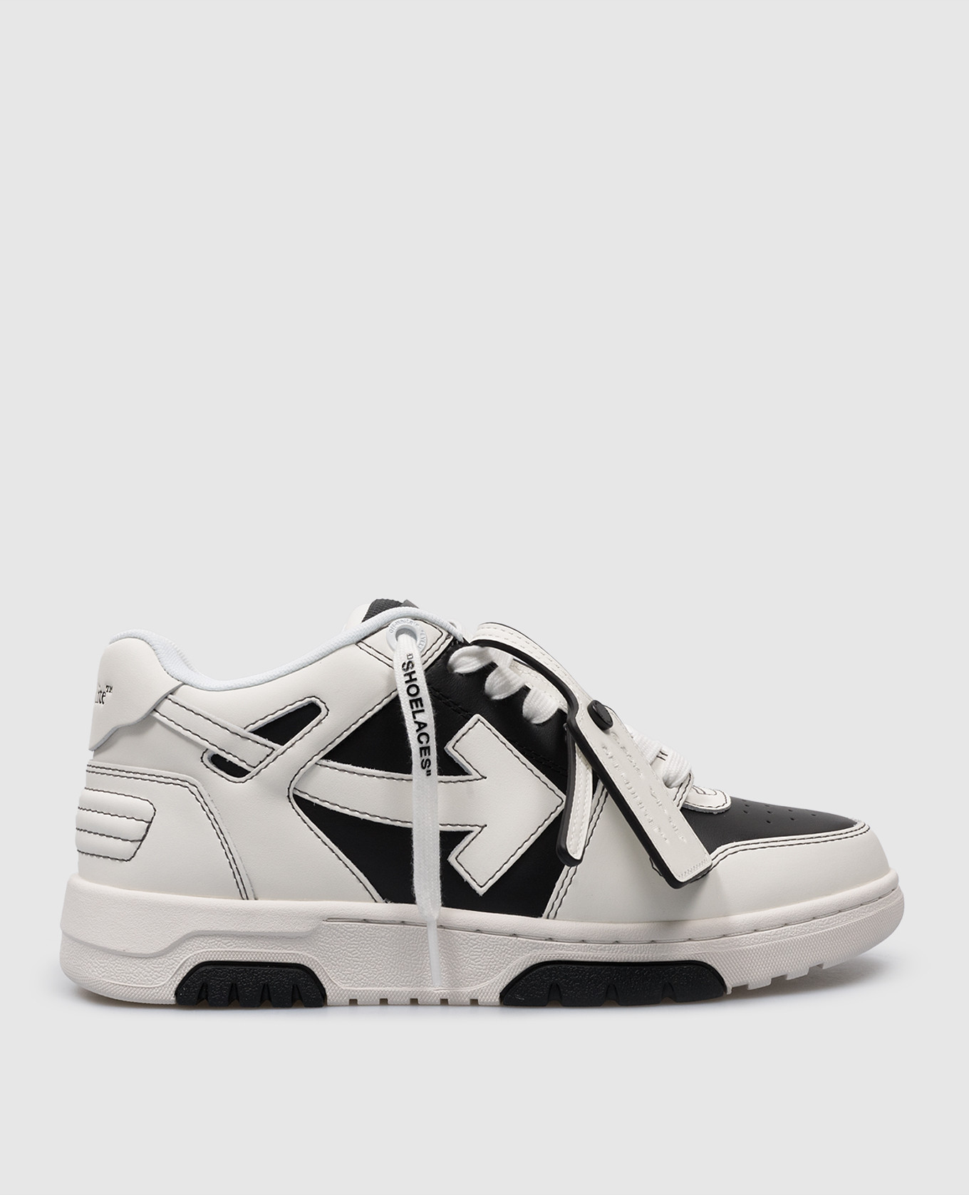 Out of office leather sneakers with a logo off-white