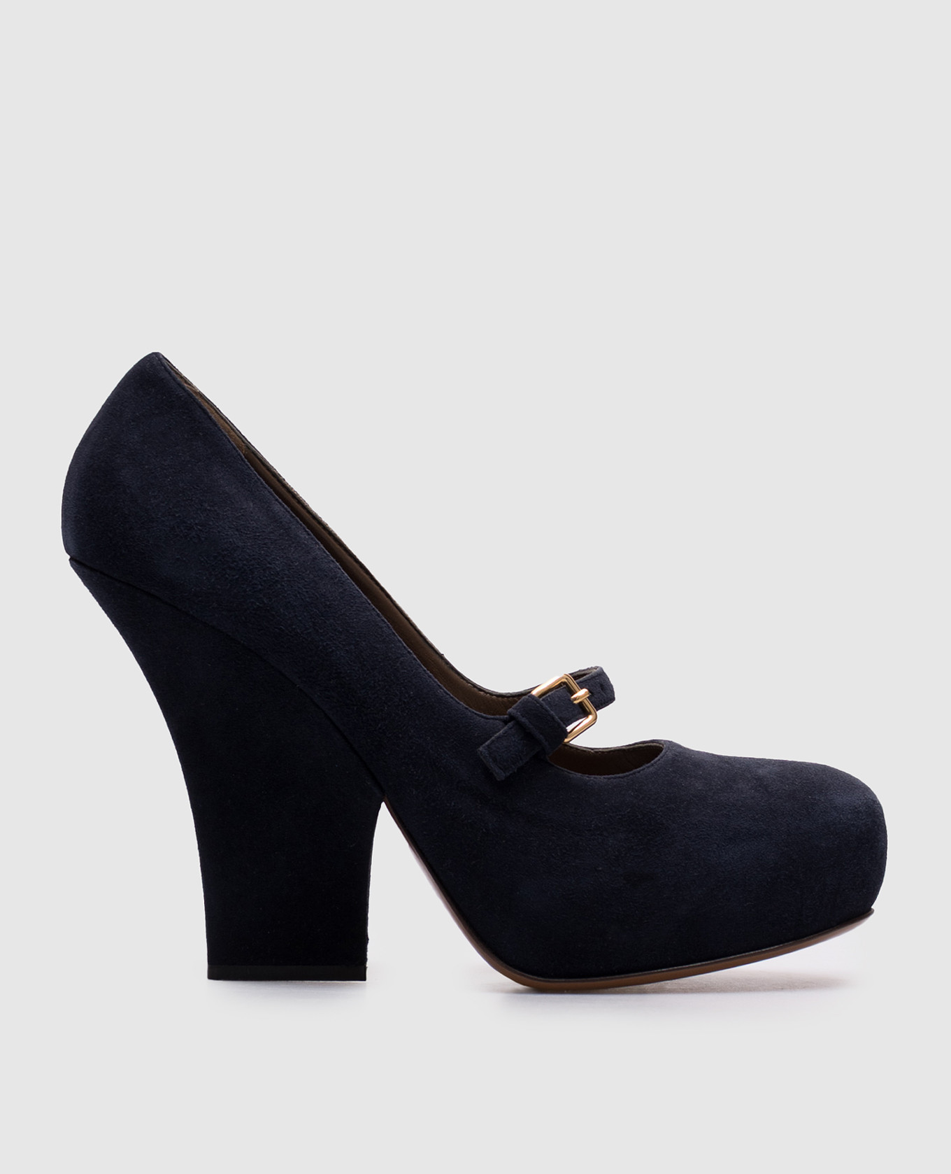 

Blue suede shoes with shaped heels Marni