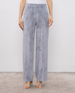Peserico Blue corduroy pants A04736Z01590