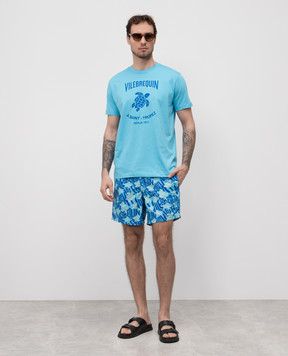 Vilebrequin Ronde des Tortues Blue Swim Shorts MOOCB112