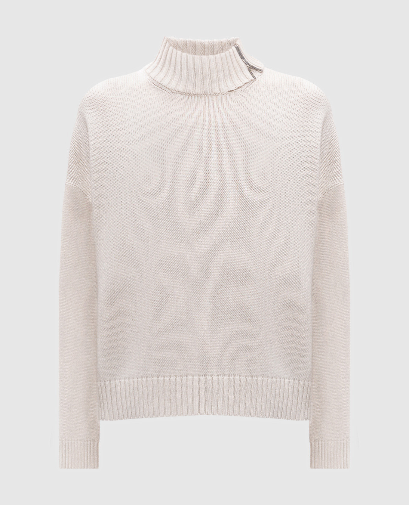 

White cashmere sweater with monil chain Brunello Cucinelli