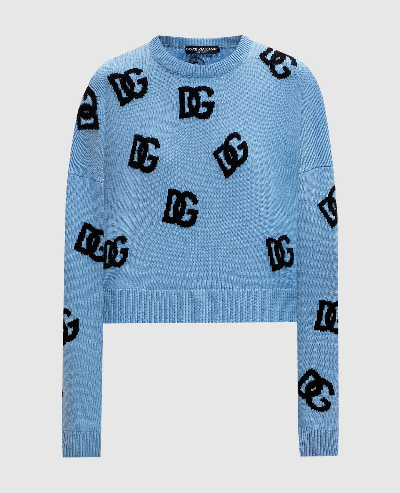 

Blue DG logo pattern wool sweater Dolce&Gabbana, Голубой