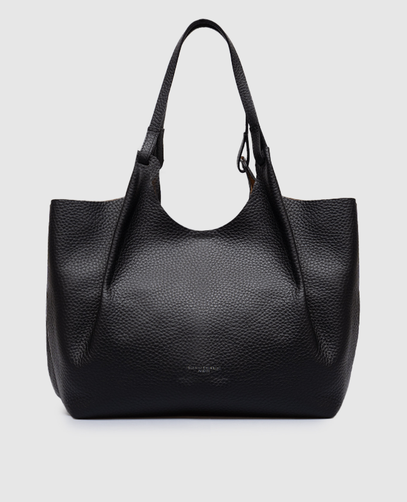

Black leather Dua bag with logo Gianni Chiarini