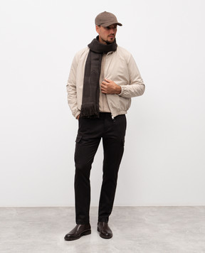 Cashmere&Whiskey Beige cashmere cardigan MU8671312341R