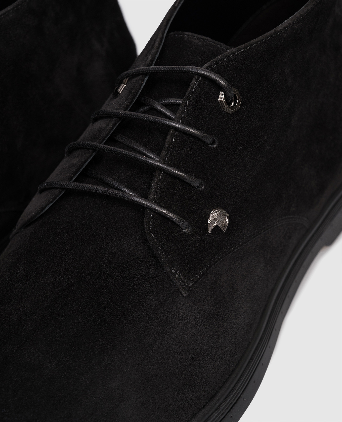 

Black suede deserts with emblem Stefano Ricci