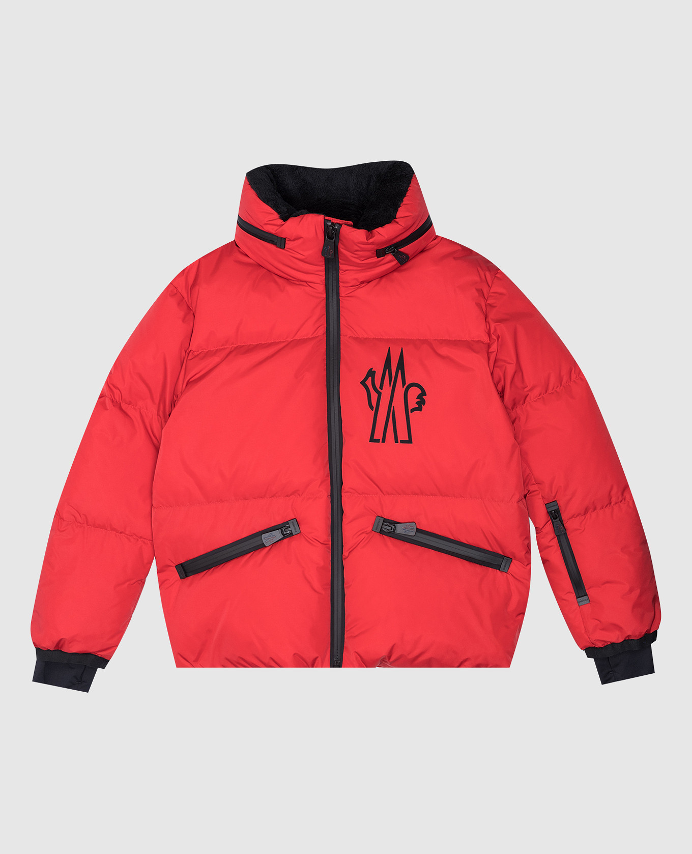 Verdons children's red down jacket moncler grenoble enfant