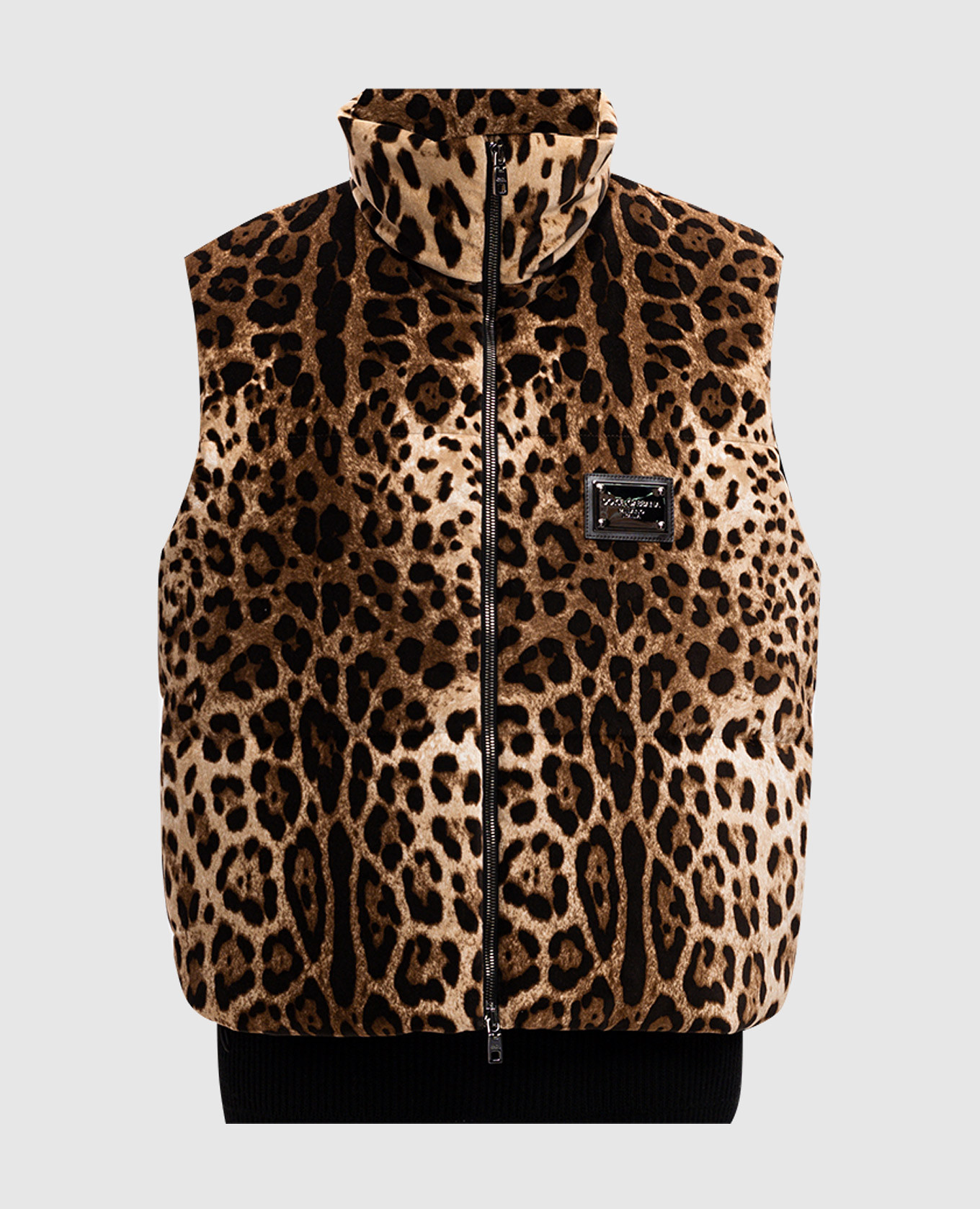 

Brown velvet vest in animalistic print Dolce&Gabbana