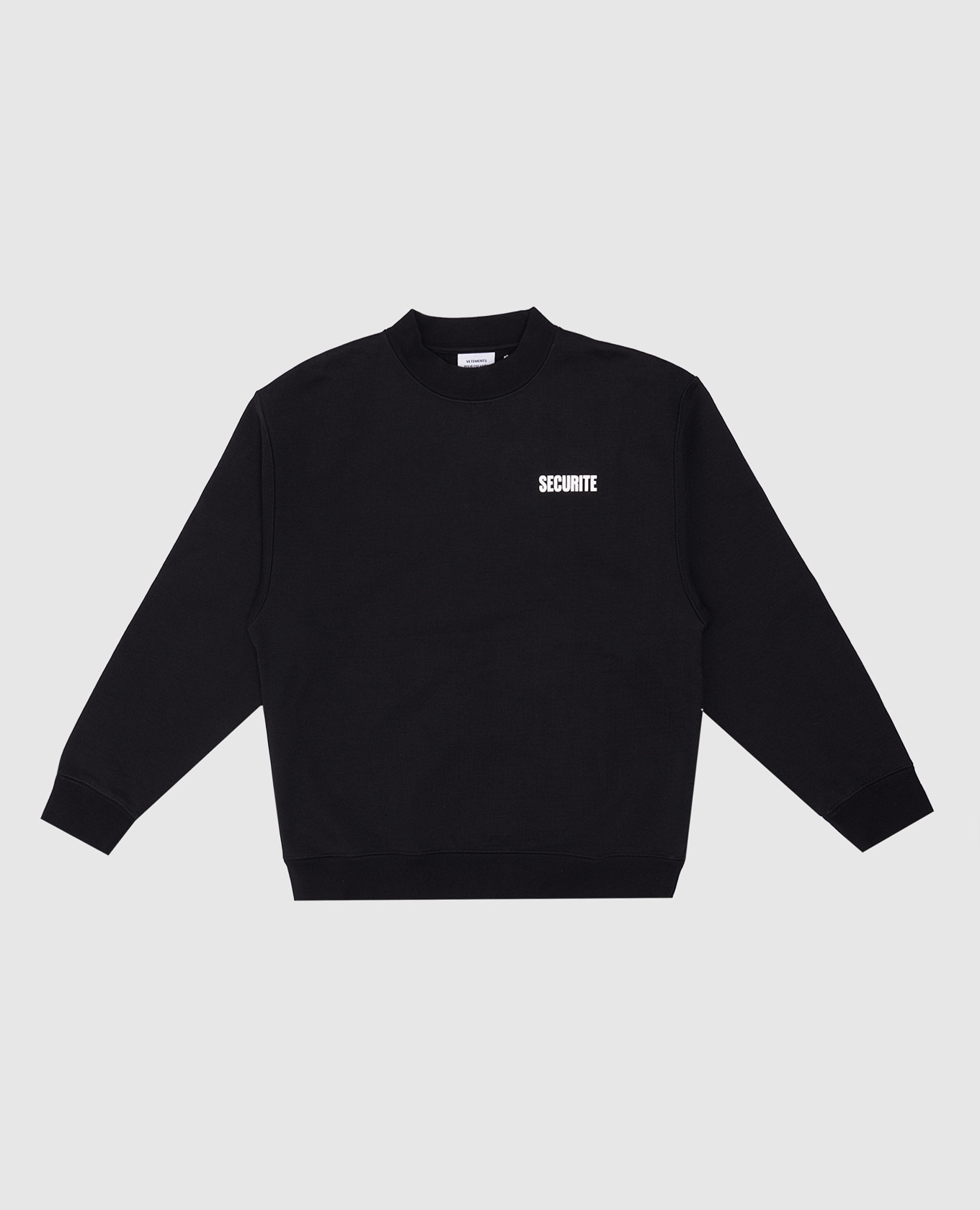 Children's black sweatshirt with a print vetements