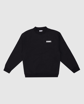 Vetements Children's black sweatshirt with a print KA10CW120B