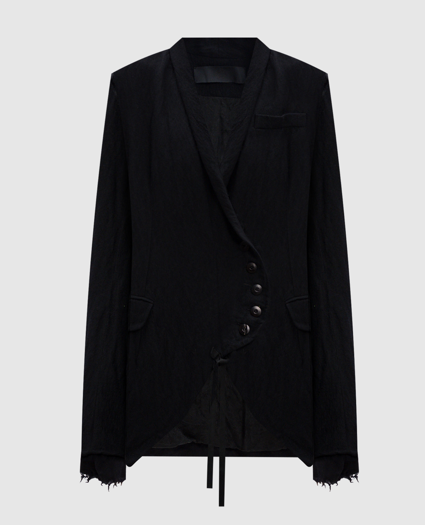

Black jacket with wool with a reaper effect Marc Le Bihan