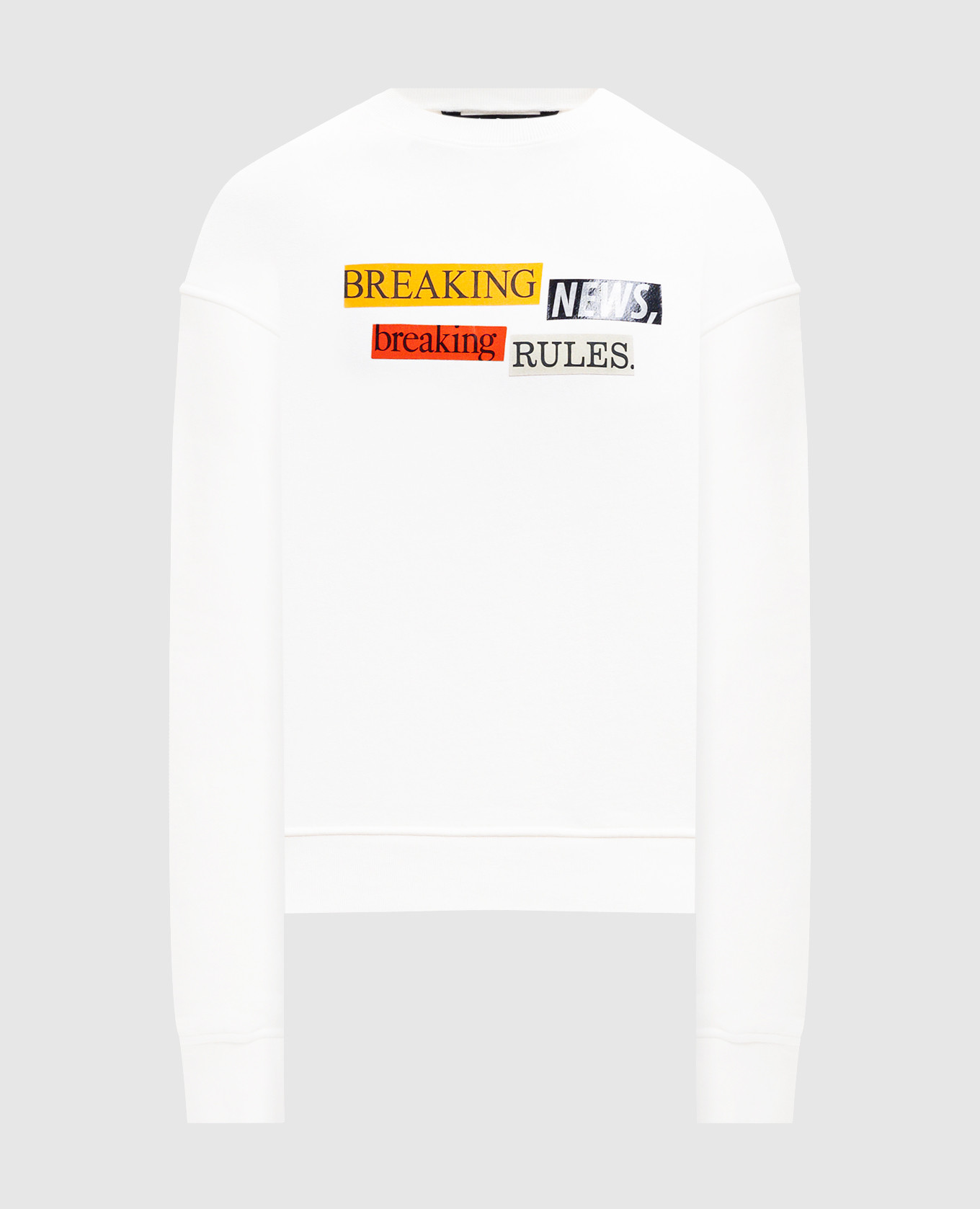 White insulated sweatshirt with print Palm Angels