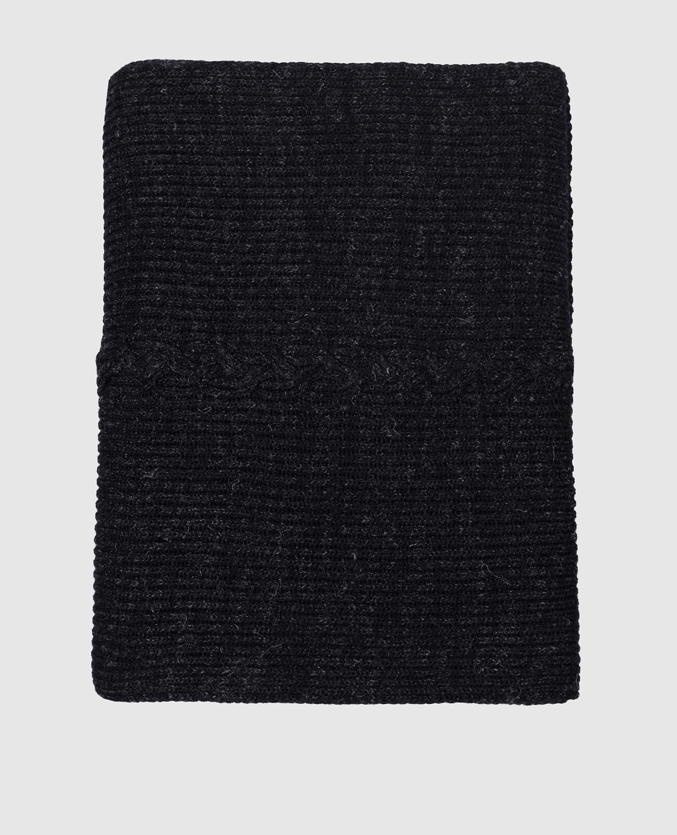 

Black wool and linen scarf Jan Jan Van Essche, Черный