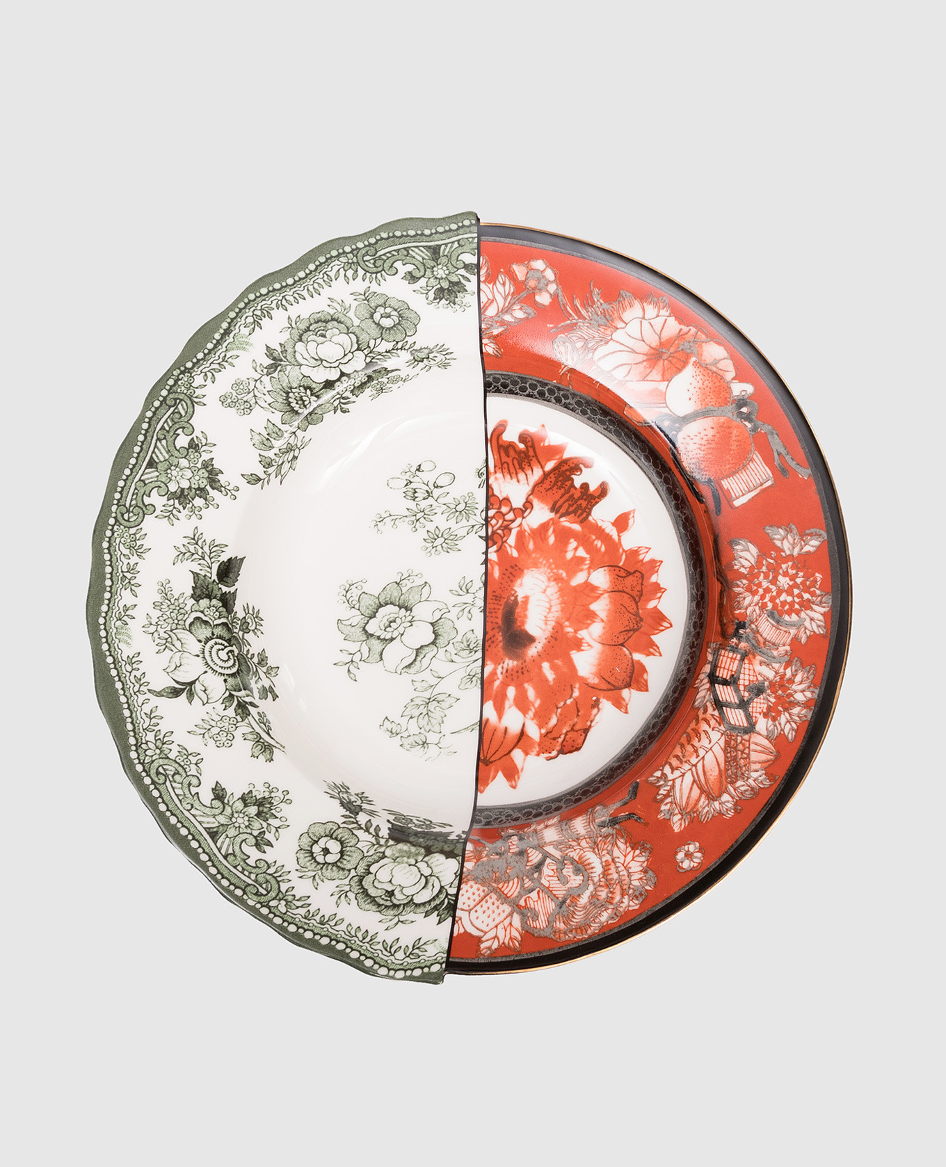 Cecilia printed porcelain starter plate SELETTI