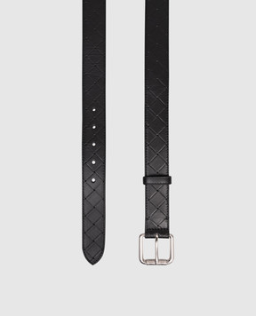 Bottega Veneta Black embossed leather belt 837724V0AQ1