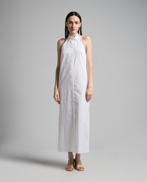 Peserico White dress with monil chain E0283601979