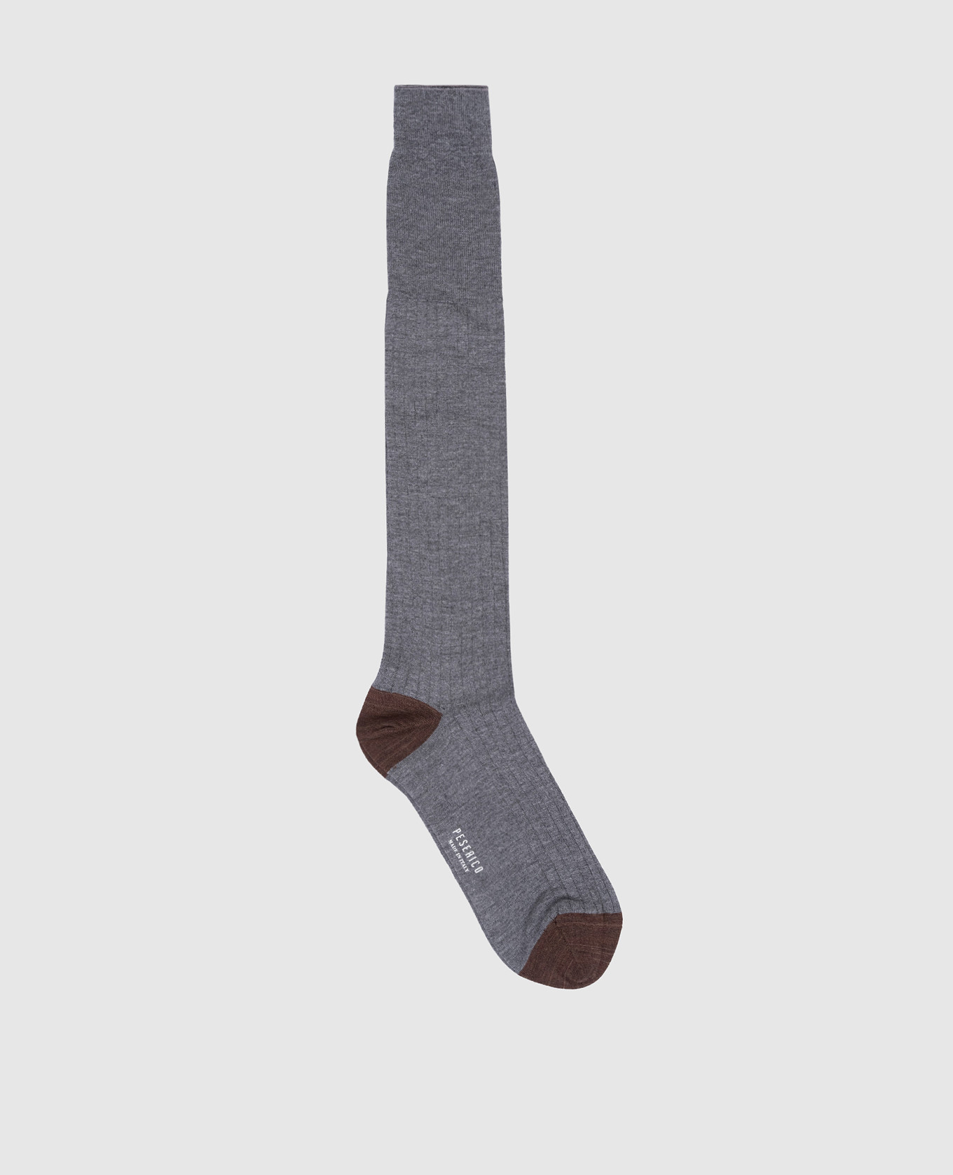 

Gray wool knee high boots with logo print Peserico, Grey