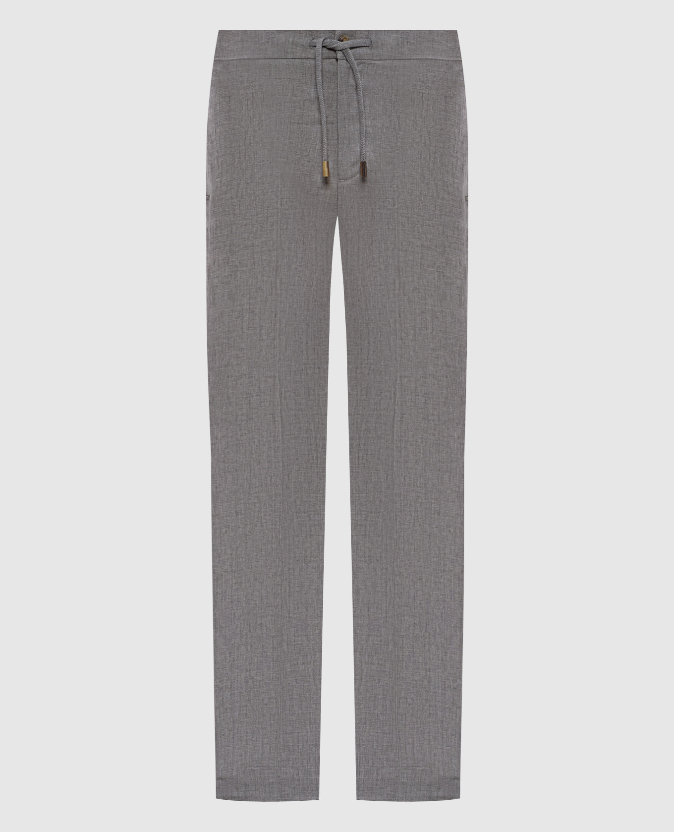 Gray linen pants CAPOBIANCO