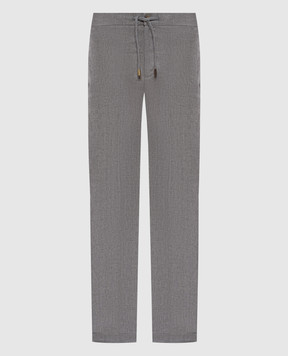 CAPOBIANCO Gray linen pants 18M810LL00