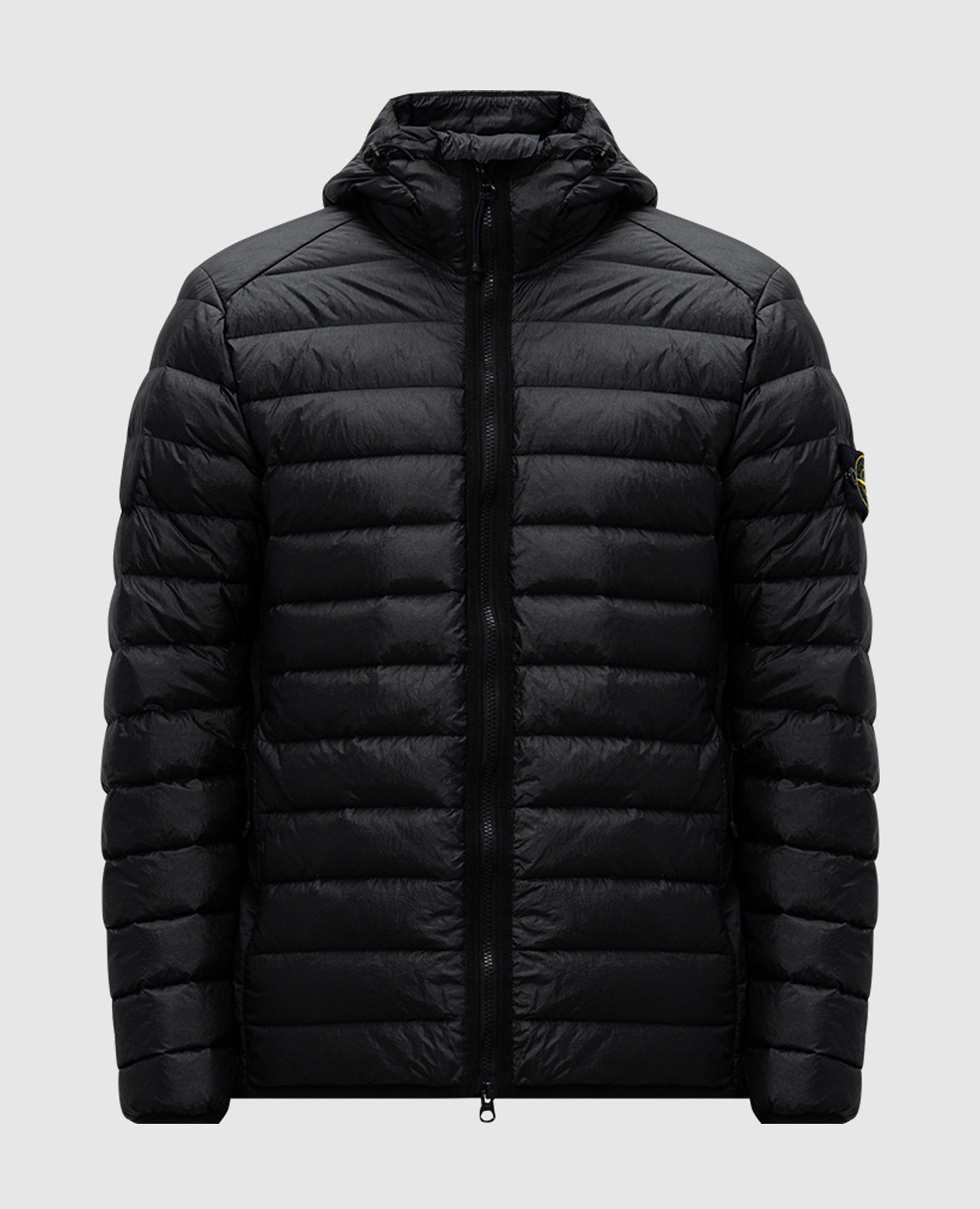 Stone Island Black Loom logo down jacket