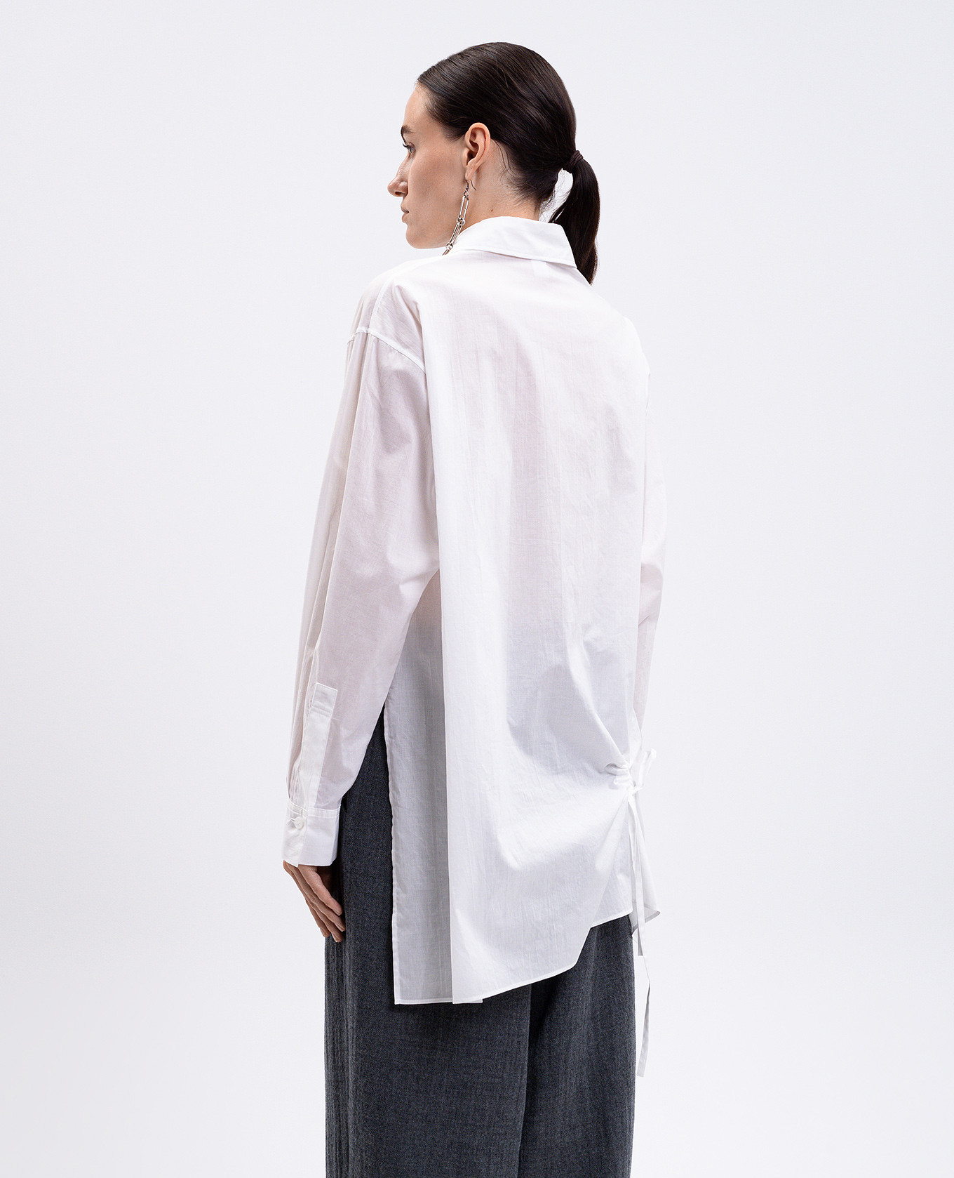 White shirt with drapery Y`S Yamamoto 4