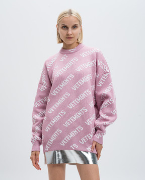 Vetements Pink sweater with wool and lurex UA65KN220P