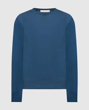 Cashmere&Whiskey Blue jumper with silk and cashmere FS02