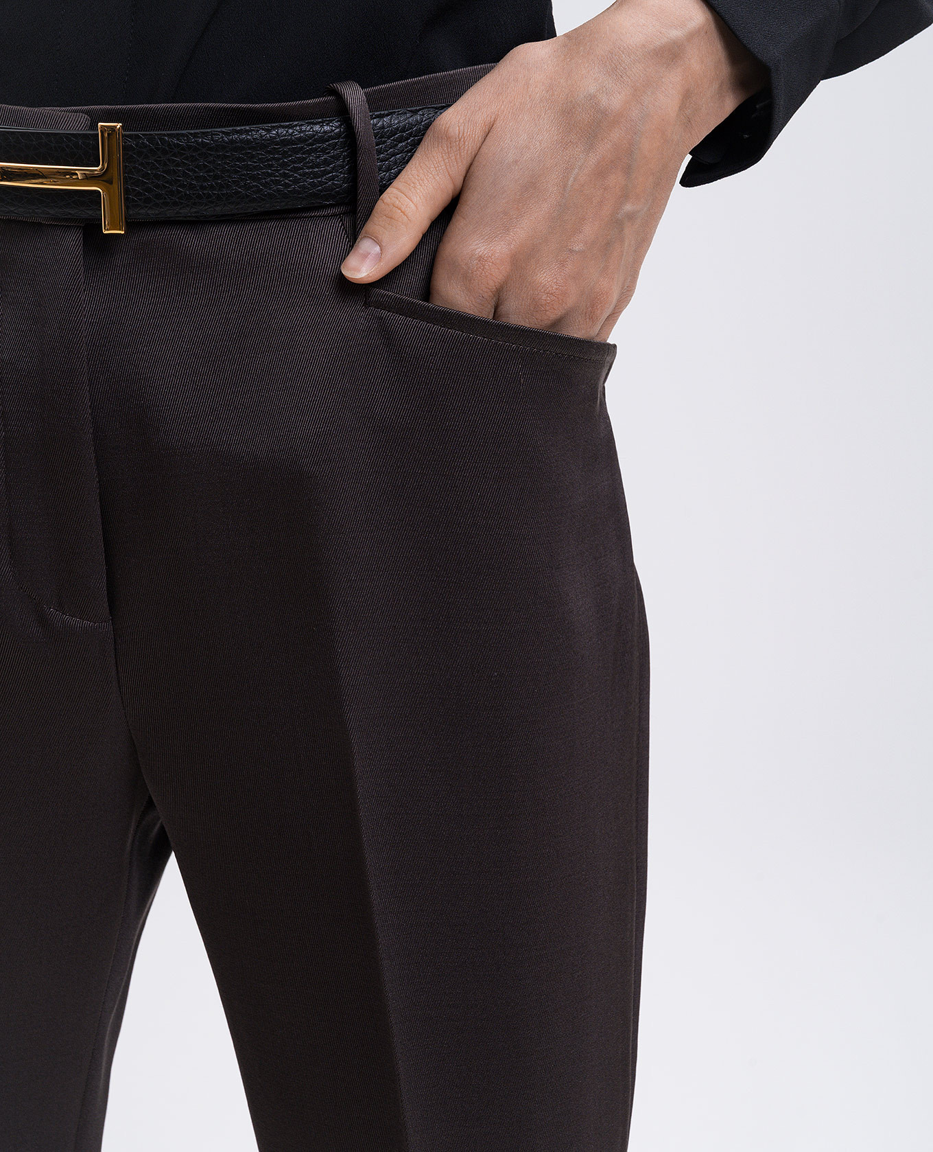 

Brown wool and silk pants Tom Ford
