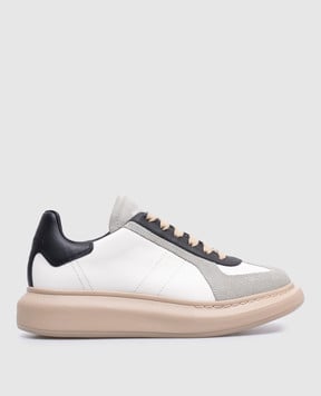 Alexander McQueen Leather sneakers with logo 808180WIAC4