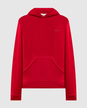 Coperni Sudadera con capucha roja con logo estampado COPJS15BIS523