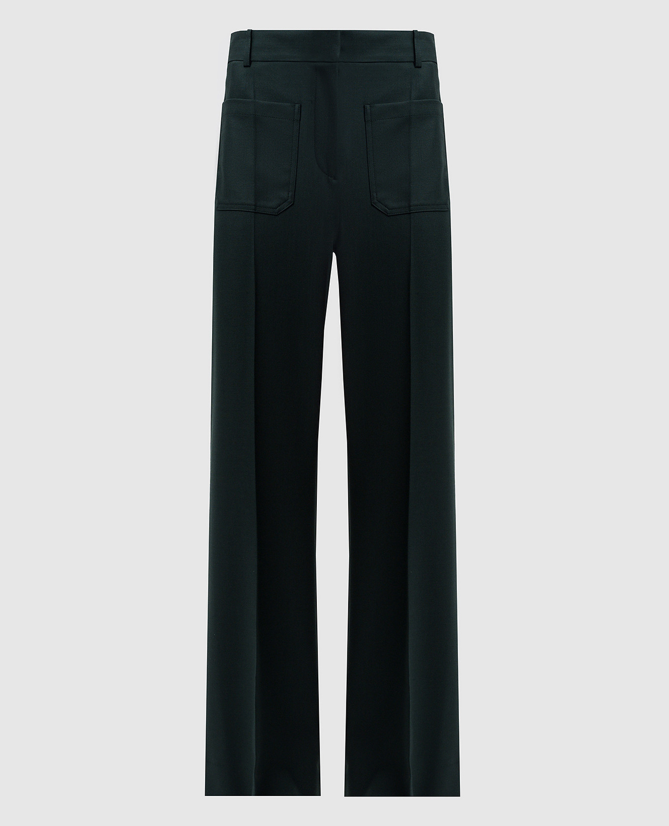 

Green flared pants with wool Victoria Beckham