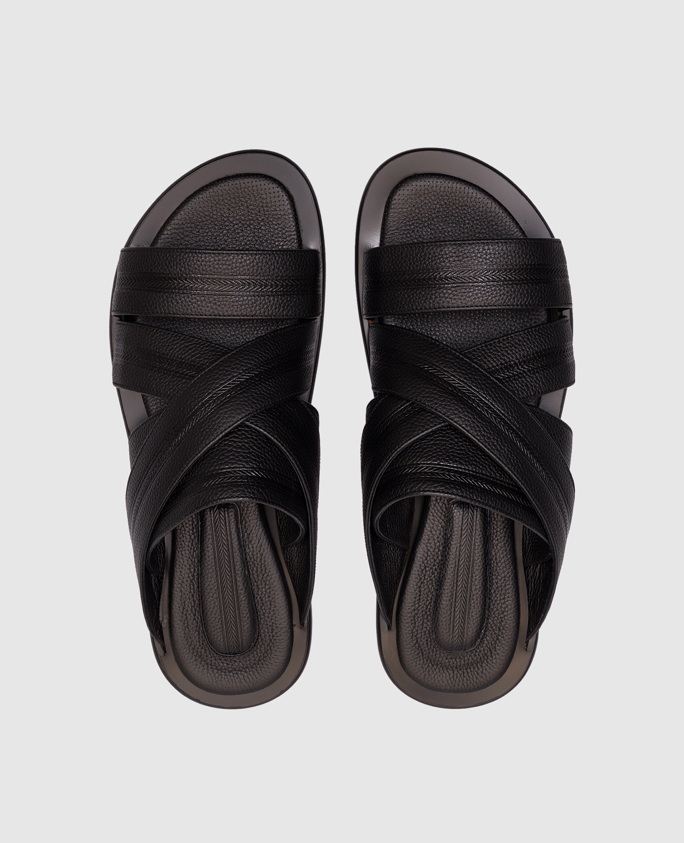 

Black leather flip-flops Stefano Ricci