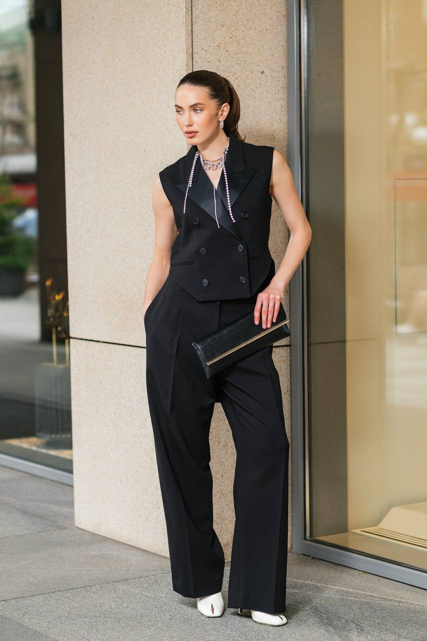 Black Lenton wool trousers Khaite 6