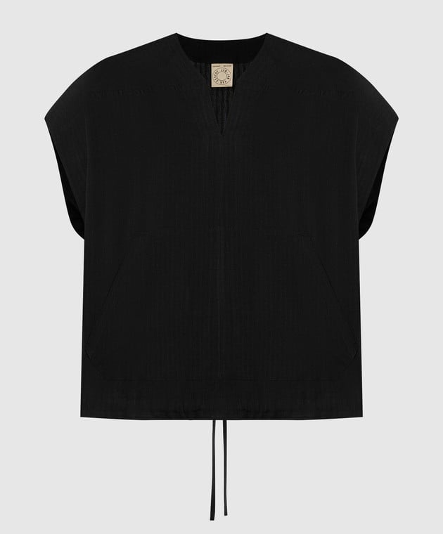 Jan Jan Van Essche - Black linen tunic TUNIC35LINENSHIRTING - buy with  European delivery at Symbol